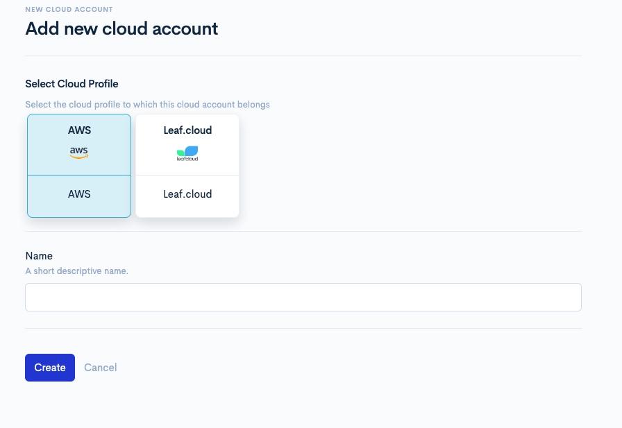 Add Cloud Account