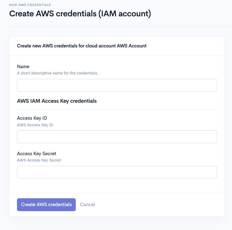 Create Cloud Credentials