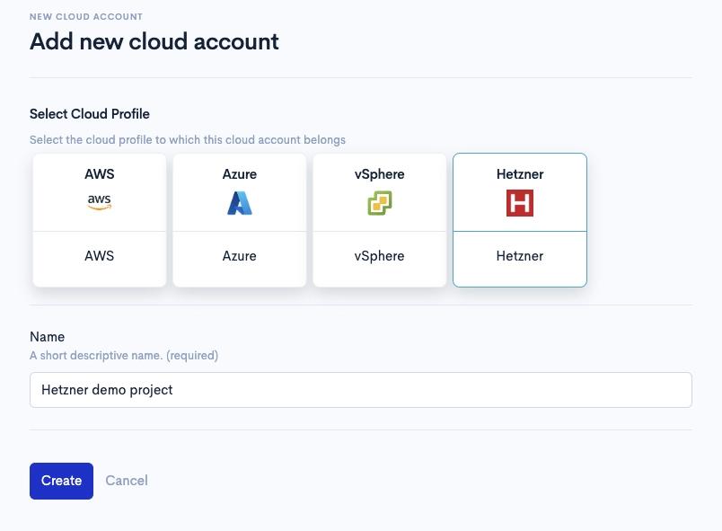 Hetzner Create Cloud Account