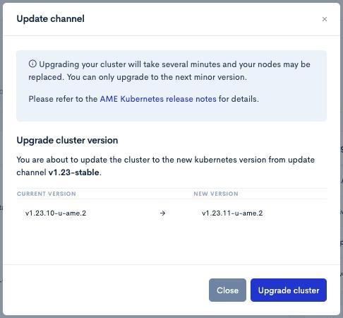 Update cluster